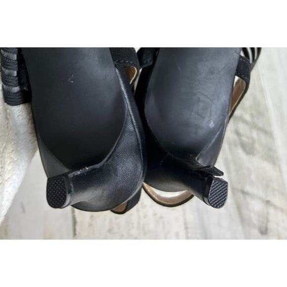 41 Hawthorn Women’s 10 Delcy Black Leather Slingback Pumps Heels Dress Shoes NEW - Picture 9 of 9